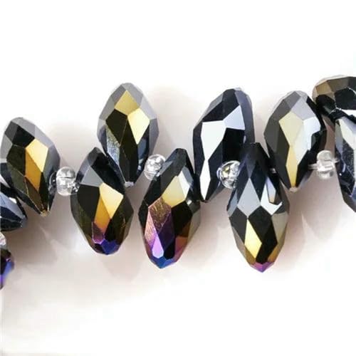 Österreichische mehrfarbige Glasperlen in Tropfenform zur Schmuckherstellung, Halskette, DIY-Zubehör, facettierte Kristall-Briolette-Perlen-Z002AB-8 x 13,0 mm, 50 Stück Österreichische mehrfarbige Glasperlen in Tropfenform zur Schmuckherstellung, Halskette, DIY-Zubehör, facettierte Kristall-Briolette-Perlen-Z002AB-8 x 13,0 mm, 50 Stück von BSGUZ
