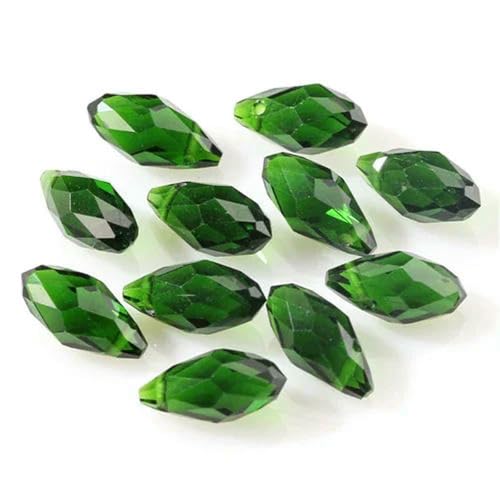 Österreichische mehrfarbige Glasperlen in Tropfenform zur Schmuckherstellung, Halskette, DIY-Zubehör, facettierte Kristall-Briolette-Perlen-Z006-6 x 12 mm, 50 Stück Österreichische mehrfarbige Glasperlen in Tropfenform zur Schmuckherstellung, Halskette, DIY-Zubehör, facettierte Kristall-Briolette-Perlen-Z006-6 x 12 mm, 50 Stück von BSGUZ