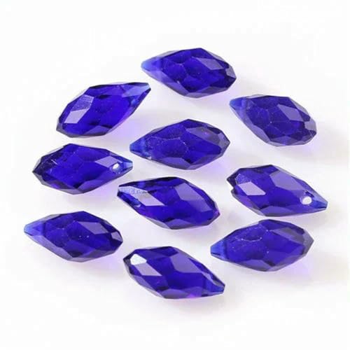 Österreichische mehrfarbige Glasperlen in Tropfenform zur Schmuckherstellung, Halskette, DIY-Zubehör, facettierte Kristall-Briolette-Perlen-Z008-6 x 12 mm, 50 Stück Österreichische mehrfarbige Glasperlen in Tropfenform zur Schmuckherstellung, Halskette, DIY-Zubehör, facettierte Kristall-Briolette-Perlen-Z008-6 x 12 mm, 50 Stück von BSGUZ