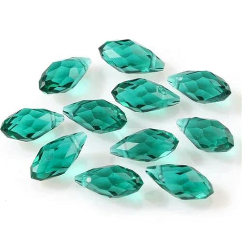 Österreichische mehrfarbige Glasperlen in Tropfenform zur Schmuckherstellung, Halskette, DIY-Zubehör, facettierte Kristall-Briolette-Perlen-Z013-6 x 12 mm, 50 Stück von BSGUZ