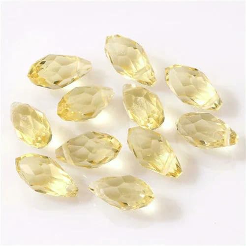 Österreichische mehrfarbige Glasperlen in Tropfenform zur Schmuckherstellung, Halskette, DIY-Zubehör, facettierte Kristall-Briolette-Perlen-Z014-6 x 12 mm, 50 Stück von BSGUZ