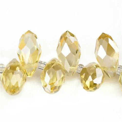 Österreichische mehrfarbige Glasperlen in Tropfenform zur Schmuckherstellung, Halskette, DIY-Zubehör, facettierte Kristall-Briolette-Perlen-Z014AB-6X12MM 50 STÜCK Österreichische mehrfarbige Glasperlen in Tropfenform zur Schmuckherstellung, Halskette, DIY-Zubehör, facettierte Kristall-Briolette-Perlen-Z014AB-6X12MM 50 STÜCK von BSGUZ