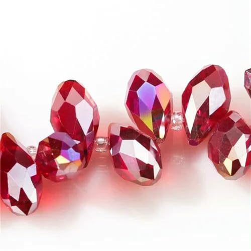 Österreichische mehrfarbige Glasperlen in Tropfenform zur Schmuckherstellung, Halskette, DIY-Zubehör, facettierte Kristall-Briolette-Perlen-Z018AB-8 x 13,0 mm, 50 Stück Österreichische mehrfarbige Glasperlen in Tropfenform zur Schmuckherstellung, Halskette, DIY-Zubehör, facettierte Kristall-Briolette-Perlen-Z018AB-8 x 13,0 mm, 50 Stück von BSGUZ