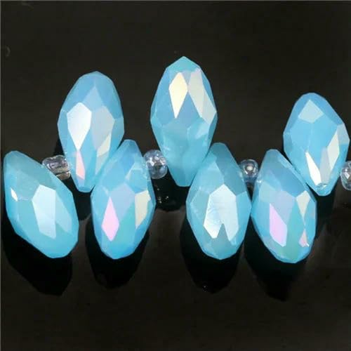 Österreichische mehrfarbige Glasperlen in Tropfenform zur Schmuckherstellung, Halskette, DIY-Zubehör, facettierte Kristall-Briolette-Perlen-Z020AB-5 x 7 mm, 50 Stück Österreichische mehrfarbige Glasperlen in Tropfenform zur Schmuckherstellung, Halskette, DIY-Zubehör, facettierte Kristall-Briolette-Perlen-Z020AB-5 x 7 mm, 50 Stück von BSGUZ