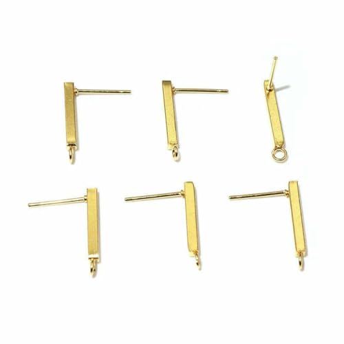 Ohrringhaken aus Edelstahl, 10 mm, 15 mm, für Ohrstecker, Ohrhaken, Verbinder, DIY-Schmuckherstellung, Zubehör, Gold, 10 x 2 mm, 20 Stück Ohrringhaken aus Edelstahl, 10 mm, 15 mm, für Ohrstecker, Ohrhaken, Verbinder, DIY-Schmuckherstellung, Zubehör, Gold, 10 x 2 mm, 20 Stück von BSGUZ