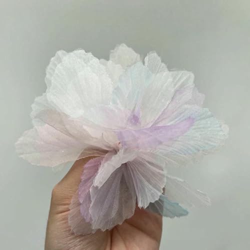 Organza-Simulationsblume, 3D-Spitzen-Blumenkopf, Heim-Hintergrundwand, Kleidung, Schuhe, Hüte, Kleiderdekoration, Kuchenzubehör, Chiffon, 13–30 Stück Organza-Simulationsblume, 3D-Spitzen-Blumenkopf, Heim-Hintergrundwand, Kleidung, Schuhe, Hüte, Kleiderdekoration, Kuchenzubehör, Chiffon, 13–30 Stück von BSGUZ