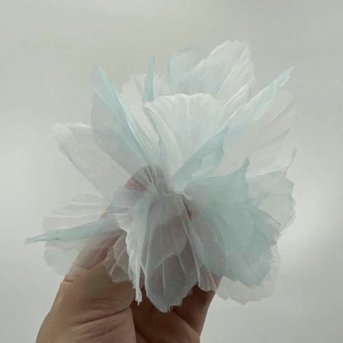 Organza-Simulationsblume, 3D-Spitzen-Blumenkopf, Heim-Hintergrundwand, Kleidung, Schuhe, Hüte, Kleiderdekoration, Kuchenzubehör, Chiffon, 15–5 Stück Organza-Simulationsblume, 3D-Spitzen-Blumenkopf, Heim-Hintergrundwand, Kleidung, Schuhe, Hüte, Kleiderdekoration, Kuchenzubehör, Chiffon, 15–5 Stück von BSGUZ