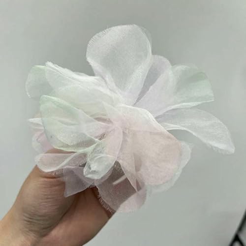 Organza-Simulationsblume, 3D-Spitzen-Blumenkopf, Heim-Hintergrundwand, Kleidung, Schuhe, Hüte, Kleiderdekoration, Kuchenzubehör, Chiffon, 16–30 Stück Organza-Simulationsblume, 3D-Spitzen-Blumenkopf, Heim-Hintergrundwand, Kleidung, Schuhe, Hüte, Kleiderdekoration, Kuchenzubehör, Chiffon, 16–30 Stück von BSGUZ