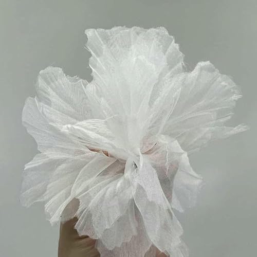 Organza-Simulationsblume, 3D-Spitzen-Blumenkopf, Heim-Hintergrundwand, Kleidung, Schuhe, Hüte, Kleiderdekoration, Kuchenzubehör, Chiffon, 19–30 Stück Organza-Simulationsblume, 3D-Spitzen-Blumenkopf, Heim-Hintergrundwand, Kleidung, Schuhe, Hüte, Kleiderdekoration, Kuchenzubehör, Chiffon, 19–30 Stück von BSGUZ