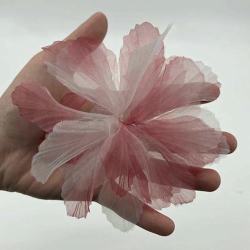 Organza-Simulationsblume, 3D-Spitzen-Blumenkopf, Heim-Hintergrundwand, Kleidung, Schuhe, Hüte, Kleiderdekoration, Kuchenzubehör, Chiffon, 2–40 Stück Organza-Simulationsblume, 3D-Spitzen-Blumenkopf, Heim-Hintergrundwand, Kleidung, Schuhe, Hüte, Kleiderdekoration, Kuchenzubehör, Chiffon, 2–40 Stück von BSGUZ
