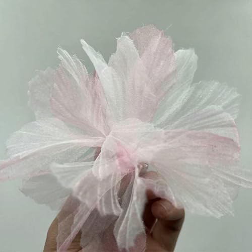 Organza-Simulationsblume, 3D-Spitzen-Blumenkopf, Heim-Hintergrundwand, Kleidung, Schuhe, Hüte, Kleiderdekoration, Kuchenzubehör, Chiffon, 3–40 Stück Organza-Simulationsblume, 3D-Spitzen-Blumenkopf, Heim-Hintergrundwand, Kleidung, Schuhe, Hüte, Kleiderdekoration, Kuchenzubehör, Chiffon, 3–40 Stück von BSGUZ