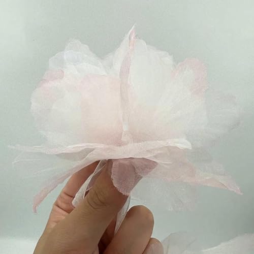 Organza-Simulationsblume, 3D-Spitzen-Blumenkopf, Heim-Hintergrundwand, Kleidung, Schuhe, Hüte, Kleiderdekoration, Kuchenzubehör, Chiffon, 6–40 Stück Organza-Simulationsblume, 3D-Spitzen-Blumenkopf, Heim-Hintergrundwand, Kleidung, Schuhe, Hüte, Kleiderdekoration, Kuchenzubehör, Chiffon, 6–40 Stück von BSGUZ