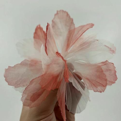Organza-Simulationsblume, 3D-Spitzen-Blumenkopf, Heim-Hintergrundwand, Kleidung, Schuhe, Hüte, Kleiderdekoration, Kuchenzubehör, Chiffon, 8–20 Stück von BSGUZ