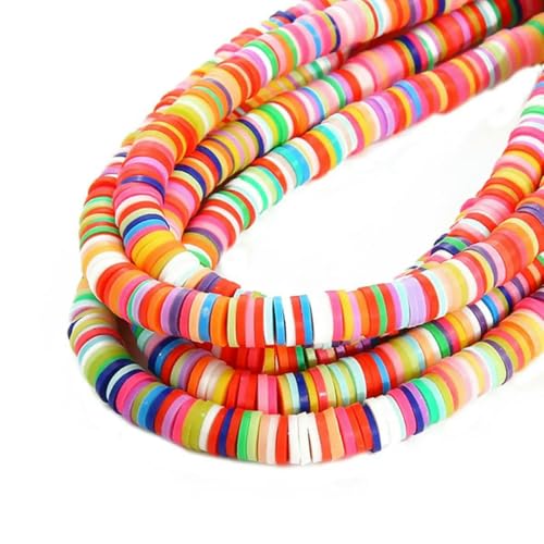 Polymer-Ton-Perlen, 6 mm, Regenbogenfarben, rund, flach, Chip-Perlen für die Schmuckherstellung, Boho, einzigartige Armbänder, lose Perlen, Zubehör, DIY-29-6 mm, 15 Zoll Polymer-Ton-Perlen, 6 mm, Regenbogenfarben, rund, flach, Chip-Perlen für die Schmuckherstellung, Boho, einzigartige Armbänder, lose Perlen, Zubehör, DIY-29-6 mm, 15 Zoll von BSGUZ