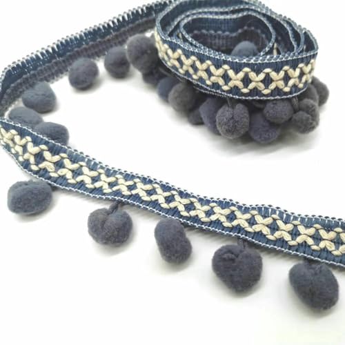 Pom-Pom-Bordüre, Spitzenstoff, Nähzubehör, Pompons, Quaste, Ballfransen, Band, Nähspitze für DIY-Material, Basteln, Bekleidung, 11 grau, 1 Yard Pom-Pom-Bordüre, Spitzenstoff, Nähzubehör, Pompons, Quaste, Ballfransen, Band, Nähspitze für DIY-Material, Basteln, Bekleidung, 11 grau, 1 Yard von BSGUZ