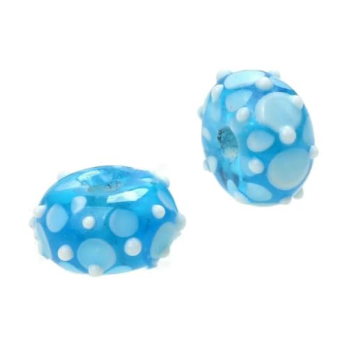 Retro-Stil Gravur Blume handgefertigte Lampwork Glasperlen für Handwerk Charm Armbänder/Ohrringe/Halsketten DIY Schmuckherstellung-Graviertes Glas 26-2PCS von BSGUZ
