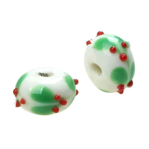Retro-Stil Gravur Blume handgefertigte Lampwork Glasperlen für Handwerk Charm Armbänder/Ohrringe/Halsketten DIY Schmuckherstellung-Graviertes Glas 31-2PCS von BSGUZ
