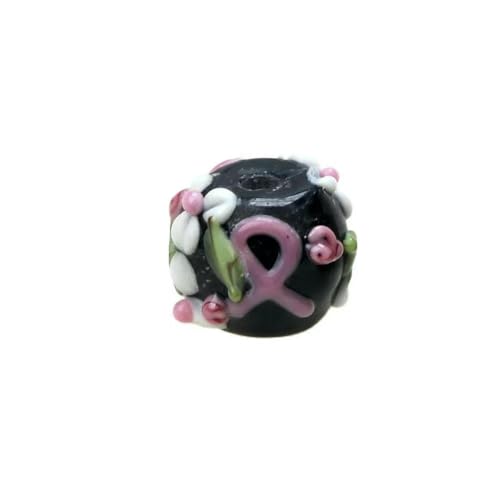 Retro-Stil Gravur Blume handgefertigte Lampwork Glasperlen für Handwerk Charm Armbänder/Ohrringe/Halsketten DIY Schmuckherstellung-Graviertes Glas 36-2PCS von BSGUZ