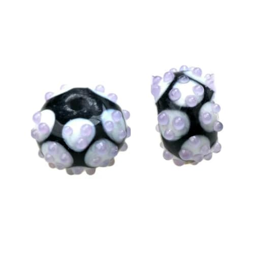 Retro-Stil Gravur Blume handgefertigte Lampwork Glasperlen für Handwerk Charm Armbänder/Ohrringe/Halsketten DIY Schmuckherstellung-Graviertes Glas 37-2PCS von BSGUZ