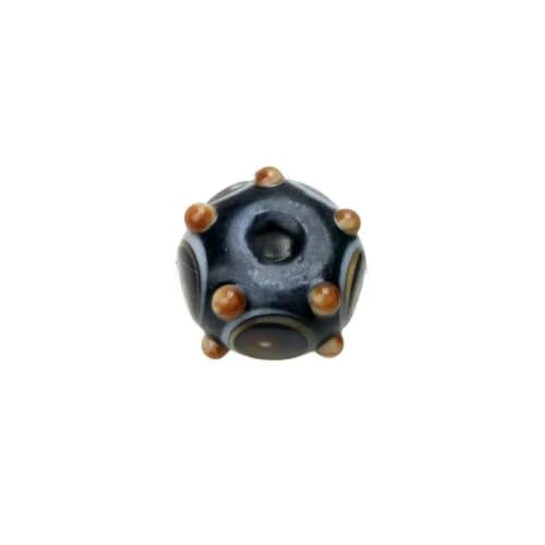 Retro-Stil Gravur Blume handgefertigte Lampwork Glasperlen für Handwerk Charm Armbänder/Ohrringe/Halsketten DIY Schmuckherstellung-Graviertes Glas 58-2PCS von BSGUZ