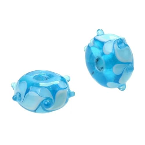 Retro-Stil Gravur Blume handgefertigte Lampwork Glasperlen für Handwerk Charm Armbänder/Ohrringe/Halsketten DIY Schmuckherstellung-Graviertes Glas 62-2PCS Retro-Stil Gravur Blume handgefertigte Lampwork Glasperlen für Handwerk Charm Armbänder/Ohrringe/Halsketten DIY Schmuckherstellung-Graviertes Glas 62-2PCS von BSGUZ