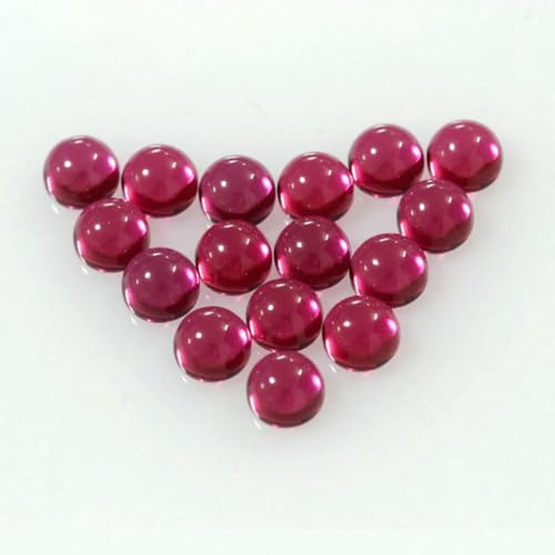 Runde Glasperlen im Cabochonschliff, flache Unterseite, lose synthetische Edelsteine für Schmuck, Größe 8 mm, 10 mm, 20 mm – 8 Rot Cabochon – 3,0 mm, 200 Stück Runde Glasperlen im Cabochonschliff, flache Unterseite, lose synthetische Edelsteine für Schmuck, Größe 8 mm, 10 mm, 20 mm – 8 Rot Cabochon – 3,0 mm, 200 Stück von BSGUZ