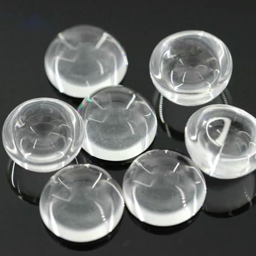 Runde Glasperlen im Cabochonschliff mit flachem Boden, lose synthetische Edelsteine für Schmuck, Größe 8 mm, 10 mm, 20 mm, weißer Cabochon, 3,0 mm, 50 Stück Runde Glasperlen im Cabochonschliff mit flachem Boden, lose synthetische Edelsteine für Schmuck, Größe 8 mm, 10 mm, 20 mm, weißer Cabochon, 3,0 mm, 50 Stück von BSGUZ