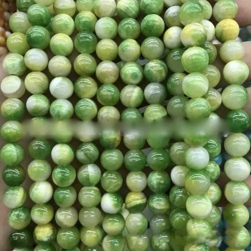 Schmuckzubehör aus Naturstein, gelb, türkis, türkis, grün, Achat, gemischte Farben, Perlen – Farbnummer 20, grüne Milchabdeckung, 6 mm Schmuckzubehör aus Naturstein, gelb, türkis, türkis, grün, Achat, gemischte Farben, Perlen – Farbnummer 20, grüne Milchabdeckung, 6 mm von BSGUZ