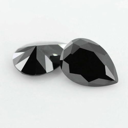 Schwarzer natürlicher Spinell, loser Edelstein, achteckig, oval, birnenförmig, natürlicher Edelstein, Perlen für die DIY-Schmuckherstellung, Birne, 4 x 6 mm, 10 Stück Schwarzer natürlicher Spinell, loser Edelstein, achteckig, oval, birnenförmig, natürlicher Edelstein, Perlen für die DIY-Schmuckherstellung, Birne, 4 x 6 mm, 10 Stück von BSGUZ