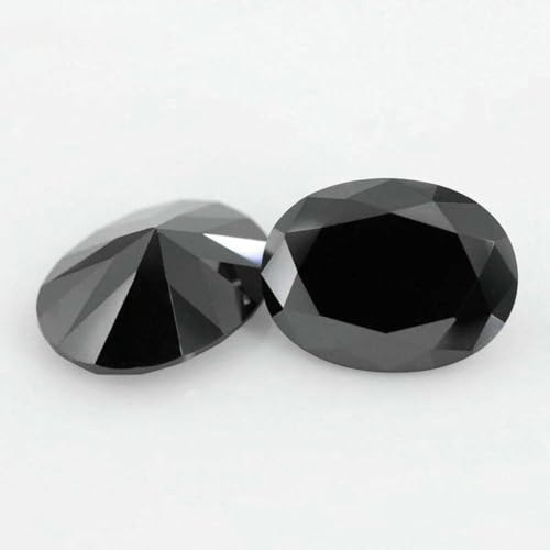 Schwarzer natürlicher Spinell, loser Edelstein, achteckig, oval, birnenförmig, natürlicher Edelstein, Perlen für die DIY-Schmuckherstellung, oval, 8 x 10 mm, 5 Stück Schwarzer natürlicher Spinell, loser Edelstein, achteckig, oval, birnenförmig, natürlicher Edelstein, Perlen für die DIY-Schmuckherstellung, oval, 8 x 10 mm, 5 Stück von BSGUZ