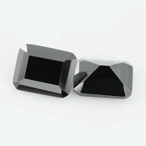 Schwarzer natürlicher Spinell, loser Edelstein, achteckig, oval, birnenförmig, natürlicher Edelstein, Perlen für die Schmuckherstellung, achteckige Form, 4 x 6 mm, 50 Stück Schwarzer natürlicher Spinell, loser Edelstein, achteckig, oval, birnenförmig, natürlicher Edelstein, Perlen für die Schmuckherstellung, achteckige Form, 4 x 6 mm, 50 Stück von BSGUZ