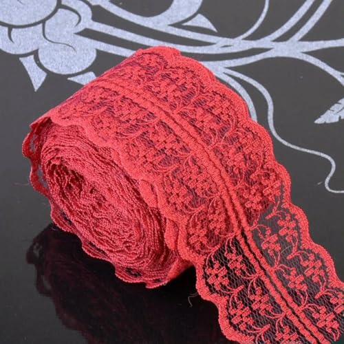 Spitzenbänder, Breite 45 mm, DIY-Bekleidung, Nähen und Stoffbesatz, buntes Spitzenband, 10 Meter/Los, Burgunderrot, 45 mm breit Spitzenbänder, Breite 45 mm, DIY-Bekleidung, Nähen und Stoffbesatz, buntes Spitzenband, 10 Meter/Los, Burgunderrot, 45 mm breit von BSGUZ