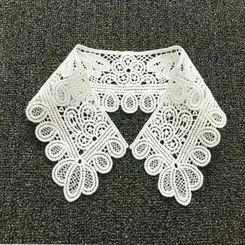 Spitzenstoff-Ausschnitt, abnehmbarer falscher Kragen, DIY, atmungsaktiver Schal um den Hals, Blume, süß, hohl, bequemer Patch, Stil 10, 1 Stück von BSGUZ