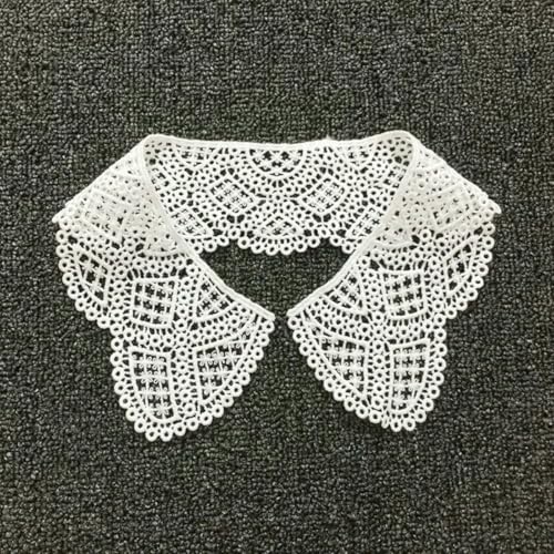 Spitzenstoff-Ausschnitt, abnehmbarer falscher Kragen, DIY, atmungsaktiver Schal um den Hals, Blume, süß, hohl, bequemer Patch, Stil 12, 1 Stück von BSGUZ