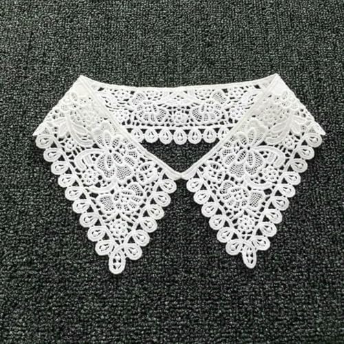 Spitzenstoff-Ausschnitt, abnehmbarer falscher Kragen, DIY, atmungsaktiver Schal um den Hals, Blume, süß, hohl, bequemer Patch, Stil 14, 1 Stück von BSGUZ