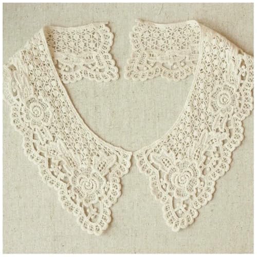 Spitzenstoff-Ausschnitt, abnehmbarer falscher Kragen, DIY, atmungsaktiver Schal um den Hals, Blume, süß, hohl, bequemer Patch, Stil 16, 1 Stück von BSGUZ