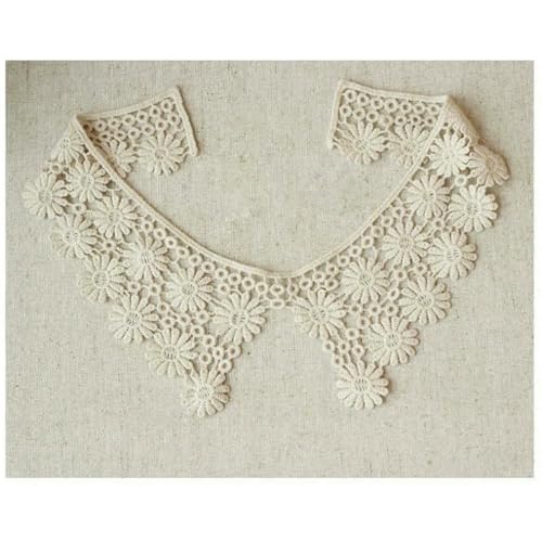 Spitzenstoff-Ausschnitt, abnehmbarer falscher Kragen, DIY, atmungsaktiver Schal um den Hals, Blume, süß, hohl, bequemer Patch, Stil 17, 1 Stück von BSGUZ