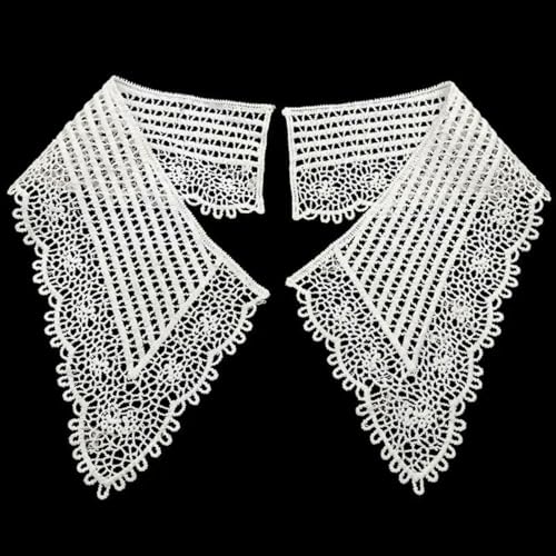 Spitzenstoff-Ausschnitt, abnehmbarer falscher Kragen, DIY, atmungsaktiver Schal um den Hals, Blume, süß, hohl, bequemer Patch, Stil 29, 1 Stück von BSGUZ