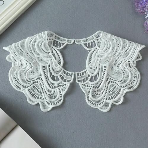 Spitzenstoff-Ausschnitt, abnehmbarer falscher Kragen, DIY, atmungsaktiver Schal um den Hals, Blume, süß, hohl, bequemer Patch, Stil 7, 1 Stück von BSGUZ