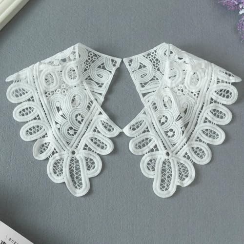 Spitzenstoff-Ausschnitt, abnehmbarer falscher Kragen, DIY, atmungsaktiver Schal um den Hals, Blume, süß, hohl, bequemer Patch, Stil 8, 1 Stück von BSGUZ