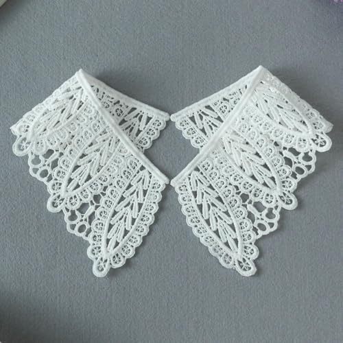 Spitzenstoff-Ausschnitt, abnehmbarer falscher Kragen, DIY, atmungsaktiver Schal um den Hals, Blume, süß, hohl, bequemer Patch, Stil 9, 1 Stück von BSGUZ