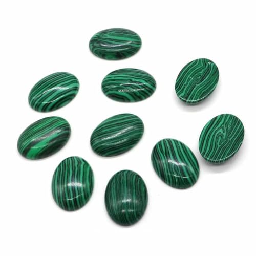 Stück/Los ovale Cabochon-Perlen, natürliche Kristalle, Stein, flache Rückseite, Kamee-Abstandshalter für Schmuckherstellung, DIY-Anhänger, Halskette – Malachit-Türkis – 8 x 10 mm Stück/Los ovale Cabochon-Perlen, natürliche Kristalle, Stein, flache Rückseite, Kamee-Abstandshalter für Schmuckherstellung, DIY-Anhänger, Halskette – Malachit-Türkis – 8 x 10 mm von BSGUZ