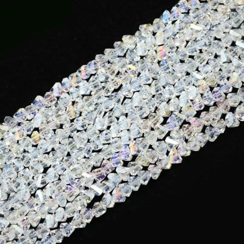 Tetraeder-Dreieck, österreichischer Kristall, 85–110 Stück, Charms, lose Glasperlen für Schmuck, Halsketten, Armbänder, Herstellung von DIY-Zubehör, Weiß, 8 mm, 85 Stück von BSGUZ