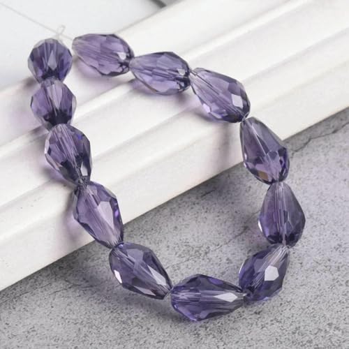Tropfenförmige, facettierte Kristallglasperlen, 5 x 3,0 mm, 7 x 5 mm, 12 x 8 mm, 15 x 10 mm, 18 x 12 mm, lose Bastelperlen für die Schmuckherstellung, DIY-Bläulich-Lila, 7 x 5 mm, 50 Stück Tropfenförmige, facettierte Kristallglasperlen, 5 x 3,0 mm, 7 x 5 mm, 12 x 8 mm, 15 x 10 mm, 18 x 12 mm, lose Bastelperlen für die Schmuckherstellung, DIY-Bläulich-Lila, 7 x 5 mm, 50 Stück von BSGUZ