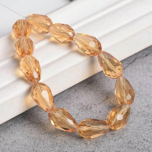 Tropfenförmige, facettierte Kristallglasperlen, 5 x 3,0 mm, 7 x 5 mm, 12 x 8 mm, 15 x 10 mm, 18 x 12 mm, lose Bastelperlen zur Schmuckherstellung, DIY-Champagner, 15 x 10 mm, 20 Stück Tropfenförmige, facettierte Kristallglasperlen, 5 x 3,0 mm, 7 x 5 mm, 12 x 8 mm, 15 x 10 mm, 18 x 12 mm, lose Bastelperlen zur Schmuckherstellung, DIY-Champagner, 15 x 10 mm, 20 Stück von BSGUZ