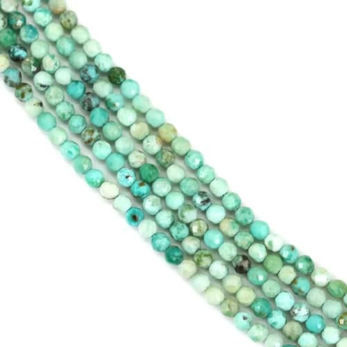 Türkisfarbene Perlen, Strang, facettiert, rund, 2 mm, zur Herstellung von Schmuck, Armbändern, Basteln, DIY-Halsketten, Ohrringen, 2 mm Türkisfarbene Perlen, Strang, facettiert, rund, 2 mm, zur Herstellung von Schmuck, Armbändern, Basteln, DIY-Halsketten, Ohrringen, 2 mm von BSGUZ