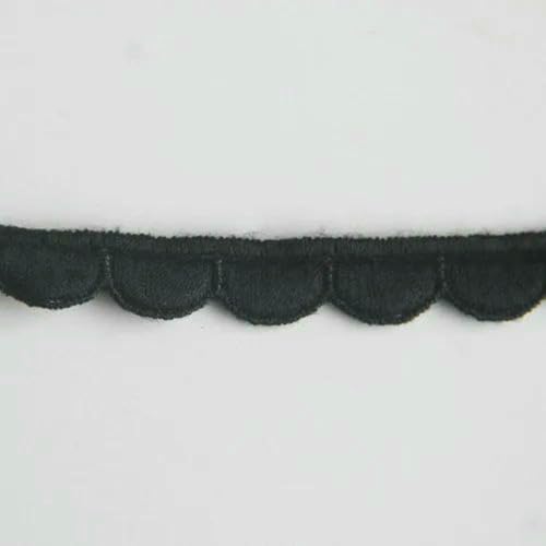 Wasserlösliches Spitzenband mit Blumenstickerei, Nähstoff für DIY-Bekleidung, Schwarz und Weiß, Handarbeit, 1 cm breit, 2 Yards-Schwarz-2 Yards Wasserlösliches Spitzenband mit Blumenstickerei, Nähstoff für DIY-Bekleidung, Schwarz und Weiß, Handarbeit, 1 cm breit, 2 Yards-Schwarz-2 Yards von BSGUZ
