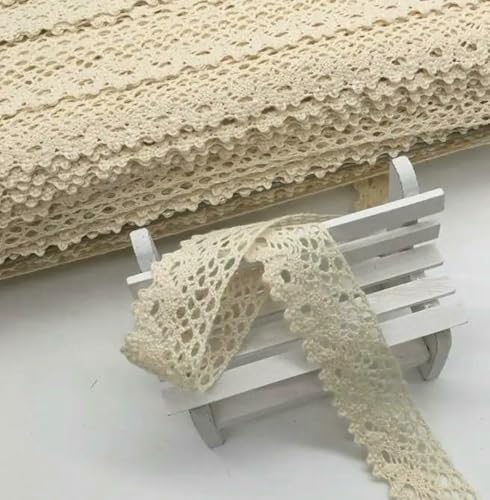 Yard/Lot 25 mm weiß-beige Baumwollspitze Hometextile Stoffwickel Strickverzierungen DIY Patchwork Craft Spitzenbesätze Scrapbooking-Beige-Breite 25 mm-20 Zoll Yard/Lot 25 mm weiß-beige Baumwollspitze Hometextile Stoffwickel Strickverzierungen DIY Patchwork Craft Spitzenbesätze Scrapbooking-Beige-Breite 25 mm-20 Zoll von BSGUZ
