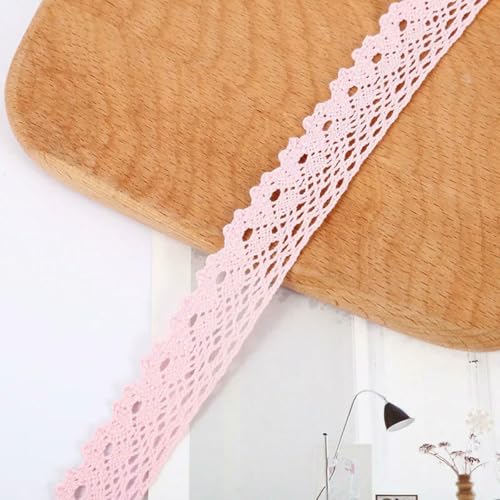 Yard/Lot 25 mm weiß-beige Baumwollspitze Hometextile Stoffwickel Strickverzierungen DIY Patchwork Craft Spitzenbesätze Scrapbooking-Rosa-Breite 25 mm-20 Zoll Yard/Lot 25 mm weiß-beige Baumwollspitze Hometextile Stoffwickel Strickverzierungen DIY Patchwork Craft Spitzenbesätze Scrapbooking-Rosa-Breite 25 mm-20 Zoll von BSGUZ
