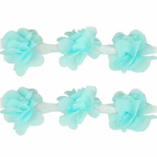 Yard = 12 Stück Blumen, 3D, 5 cm, Fransen, Chiffon-Spitzenbesatz, Band, Stoffspitze zum Aufnähen, für Hochzeitskleider, Dekorationszubehör, Mintgrün Yard = 12 Stück Blumen, 3D, 5 cm, Fransen, Chiffon-Spitzenbesatz, Band, Stoffspitze zum Aufnähen, für Hochzeitskleider, Dekorationszubehör, Mintgrün von BSGUZ